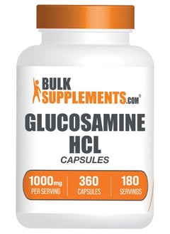 BulkSupplements.com Glucosamine HCl Capsules - Glucosamine 1000mg, Glucosamine Supplement, Glucosamine Capsules - Joint Supplements, Gluten Free, 2 Capsules per Serving, 360 Capsules