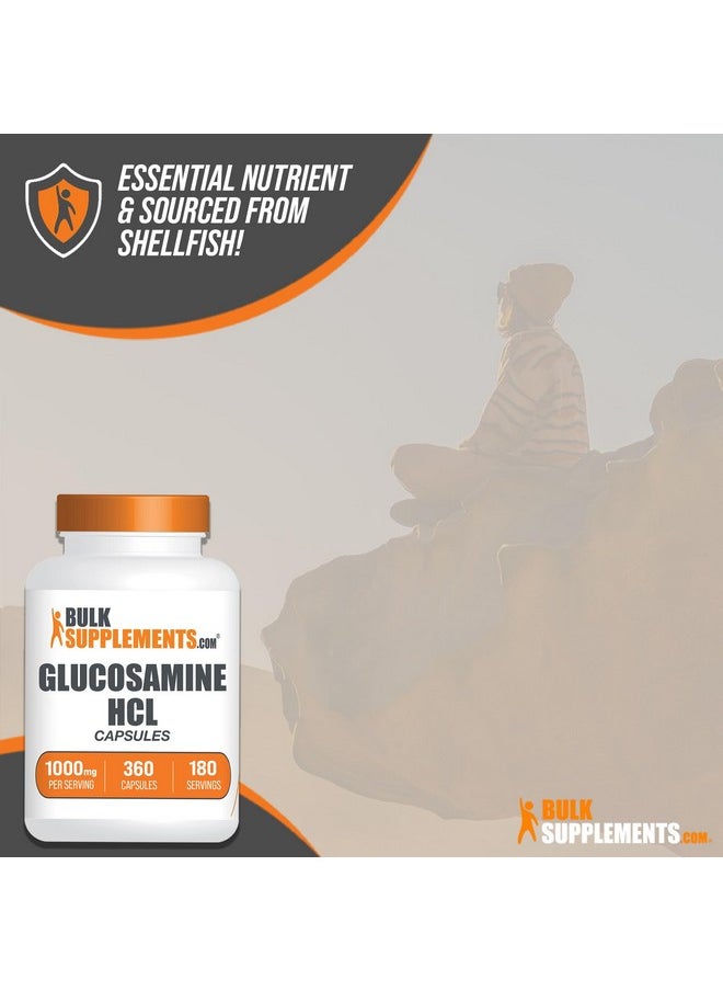 بالك سابلمنتس كبسولات الجلوكوزامين هيدروكلوريد من BulkSupplements.com - الجلوكوزامين 1000 مجم، مكمل الجلوكوزامين، كبسولات الجلوكوزامين - مكملات المفاصل، خالية من الجلوتين، كبسولتان لكل وجبة، 360 كبسولة  - Image 3