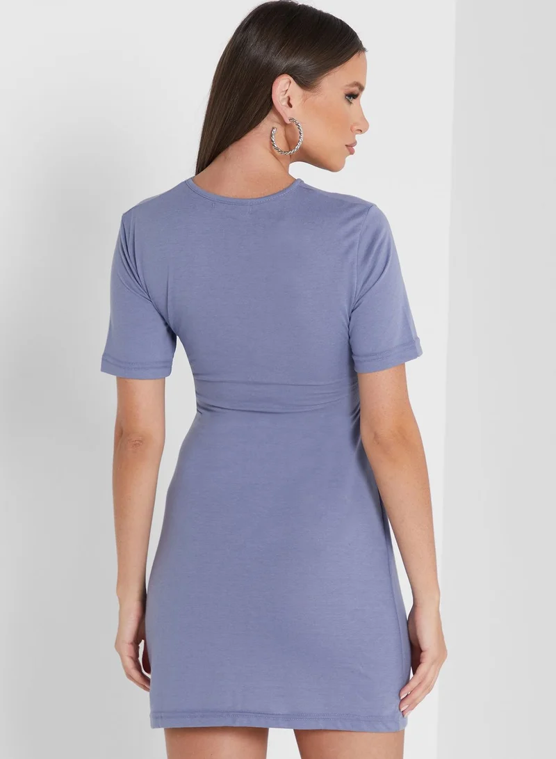 Missguided Cut Out Detail Knitted Dress