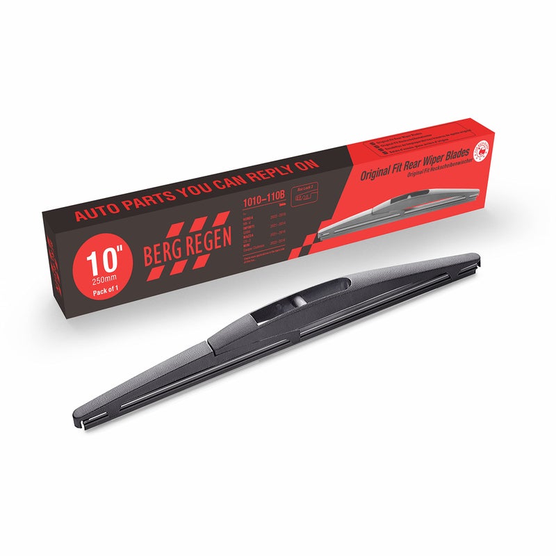 BERG REGEN Rear Wiper Blades 10 inch10B Replacement For Honda HRV 2216 Mitsubishi Outlander Sport 2111 Infiniti QX56 1311 QX80 2114 CX3 2116 Back Windshield Wiper Blades More Cars
