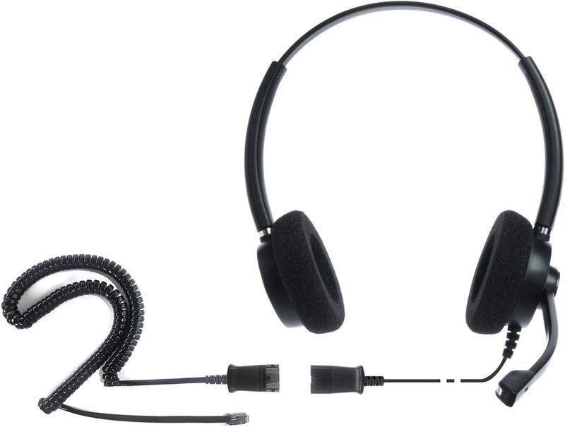 IPD IPH-165 Phone Headset with Noise Cancelling Microhone for Office and Call Center- Comapatible with Polycom VVX,Aastra,Avaya Digital, Nortel, Samsung,Mitel landline Phones - Image 3