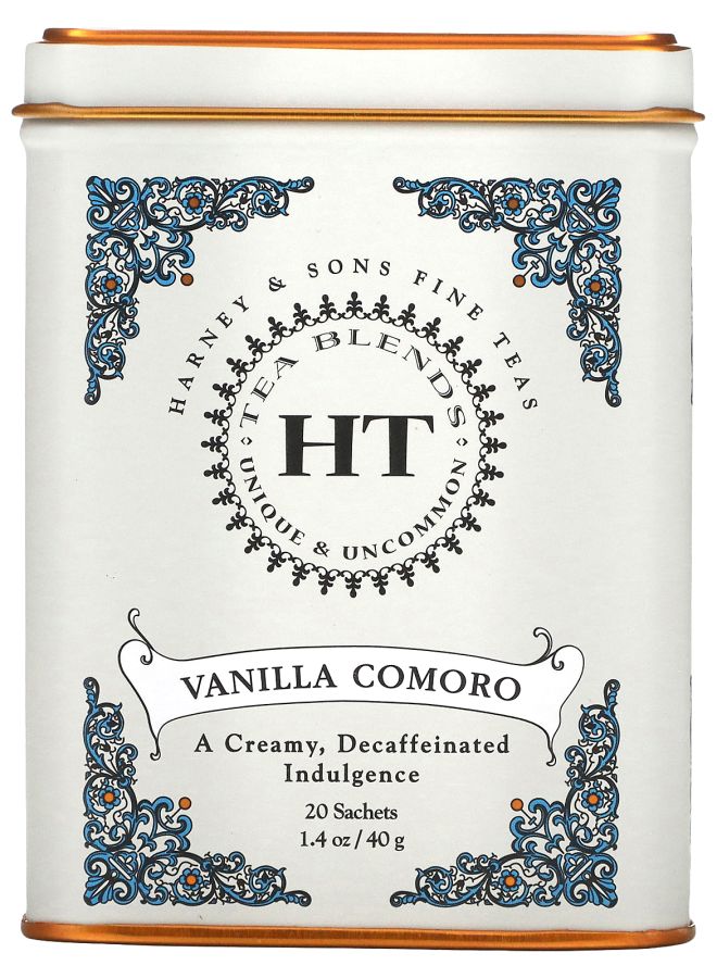 HT Tea Blend Vanilla Comoro 20 Tea Sachets 1.4 oz (40 g)