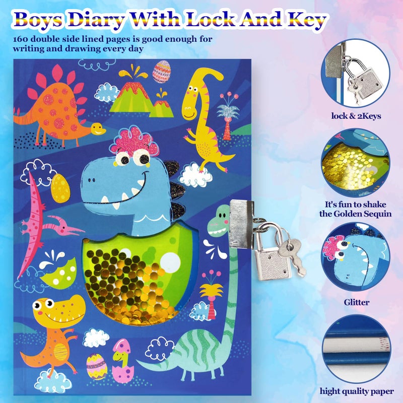 GINMLYDA Girls Diary with Lock for Kids, GINMLYDA Pink Cute Diaries 7.1x5.3" 160 Pages Girl Journal Secret Notebook with Lock and Key for Little Kid Writing Drawing Gift for Pre school Age 6,8,12 - Image 3