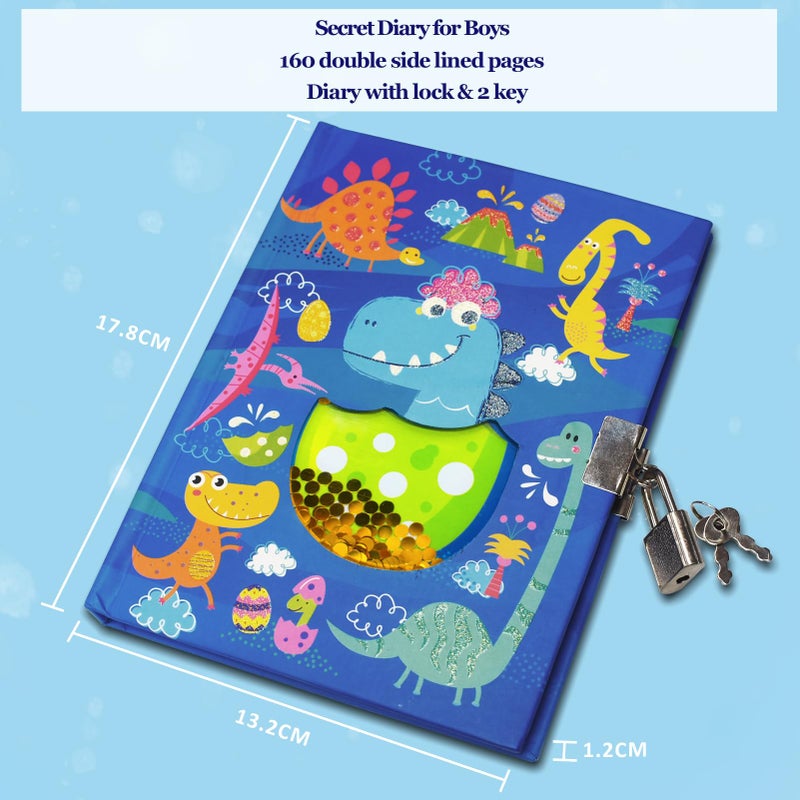 GINMLYDA Girls Diary with Lock for Kids, GINMLYDA Pink Cute Diaries 7.1x5.3" 160 Pages Girl Journal Secret Notebook with Lock and Key for Little Kid Writing Drawing Gift for Pre school Age 6,8,12 - Image 2