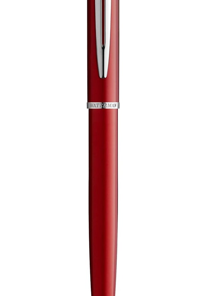 وترمان Waterman Allure Ballpoint Pen | Red Lacquer | Medium Point | Blue Ink | Gift Box - Image 2