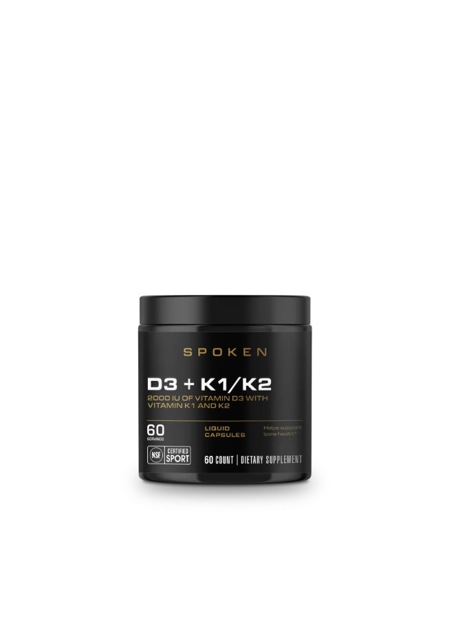 SPOKEN D3 + K1/K2 – 60 Servings - Image 1