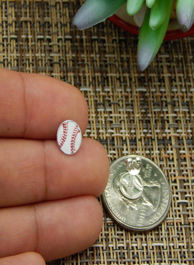 آيسروز أقراط بيسبول من الفضة الإسترليني المضادة للحساسية من آيسيروز (خالية من النيكل) 19460 - Image 3