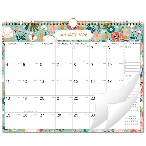 Coboll Calendar 2026, 12 Months Wall Calendar from January 2026 to December 2026, 14.8" x 11.4" Monthly Wall Calendar with Julian Date, 2026 Calendar with Thick Paper - Image 1