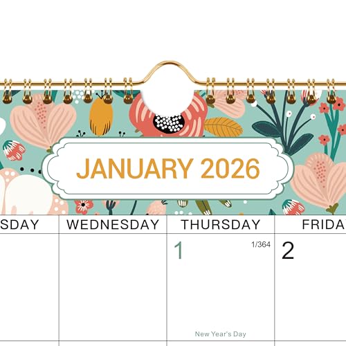Coboll Calendar 2026, 12 Months Wall Calendar from January 2026 to December 2026, 14.8" x 11.4" Monthly Wall Calendar with Julian Date, 2026 Calendar with Thick Paper - Image 4