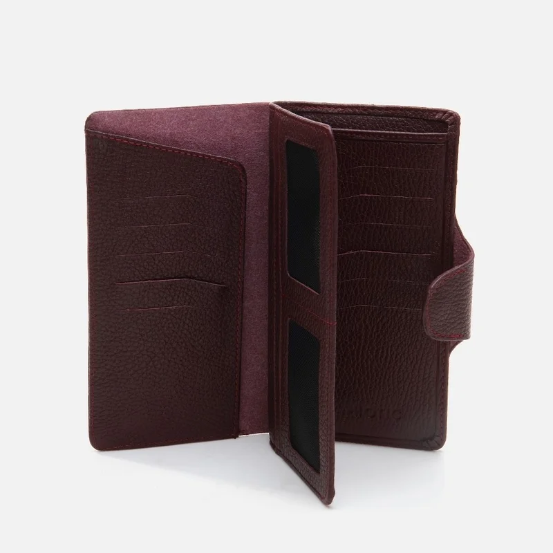 Hotiç 05CUH290120A780 GENUINE Leather Claret Red Women's Wallet