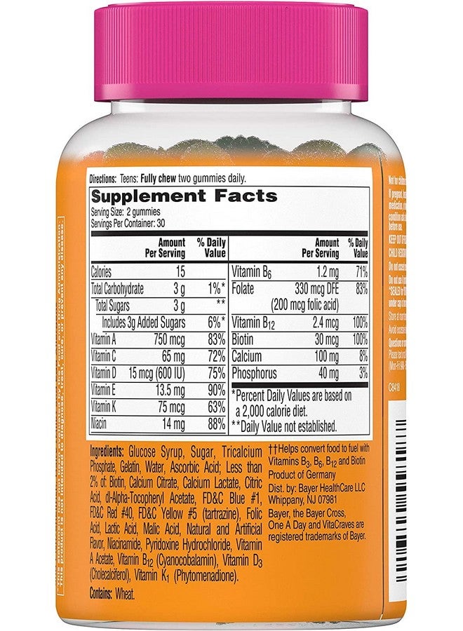 ONE A DAY One-A-Day Teen for Her VitaCraves - 60 Gummies - Image 2