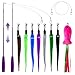 ZeyZoo Cat Toys for Indoor Cats 11PCS Interactive Cat Toy Wand Pack 2 Retractable Cat Wand 7PCS Worm Teaser Refills Plush Fish Kitten Toys Cat Feather Fishing Pole Toy for Play Chase Exercise - Image 3