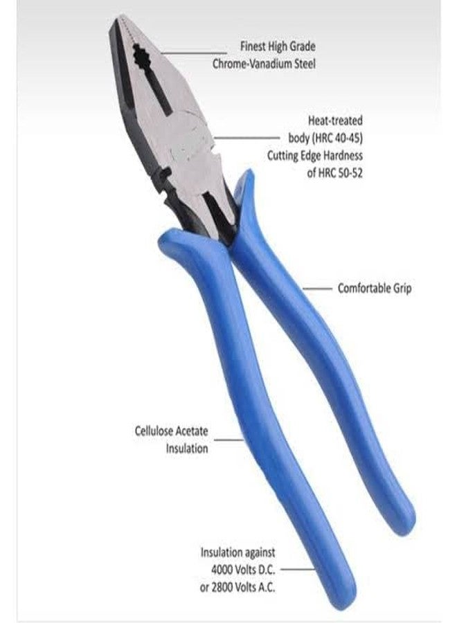 DECODESI Combination plier, Long Nose plier 8'' Sturdy Steel Long Nose Plier, Player Tools, Player, Plash Tools, Pliers for Home Lineman Plier (Length : 8 inch) - Image 2