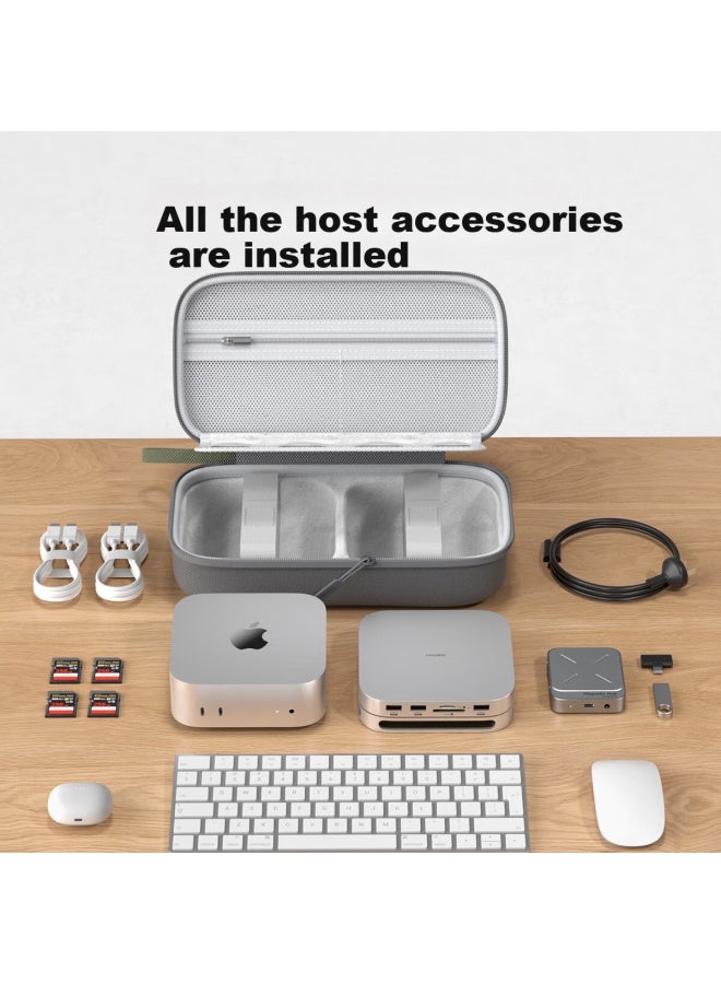 Hagibis Protective Case For Macmini M4/m4 Pro, Mini Computer Tower Protection Bag, Portable Hard Shell Case For Keyboard, Mouse, Power Bank, Digital Device Shockproof Box Protective Cover - Image 2