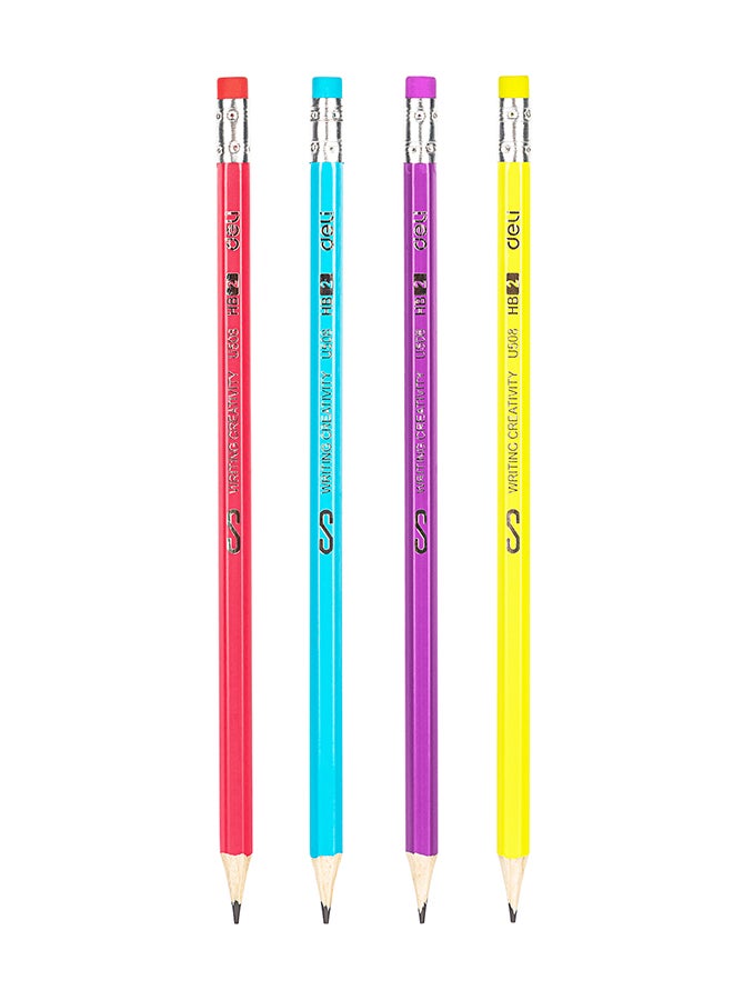 قلم رصاص جرافيت دلي HB 2.4 مم (4 قطع/علبة) أصفر EC004-MT