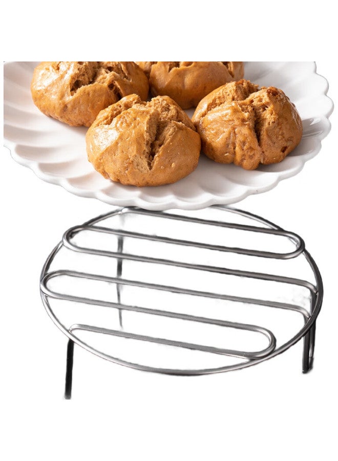 Onlycook 304 Stainless Steel Steamer Rack, Pot Holder, Table Mat, Low And High Foot Steamer Rack For Cooking Pots, Small Size - Image 3