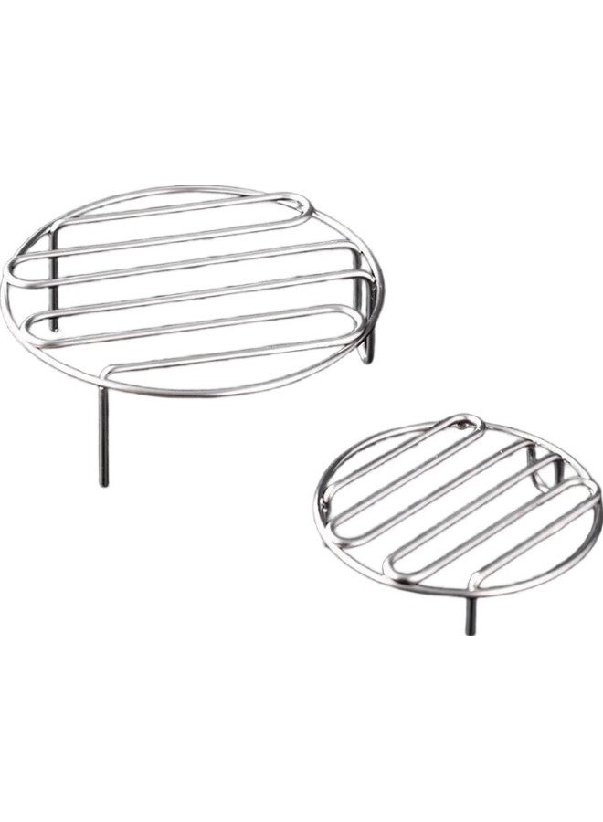 Onlycook 304 Stainless Steel Steamer Rack, Pot Holder, Table Mat, Low And High Foot Steamer Rack For Cooking Pots, Small Size - Image 2
