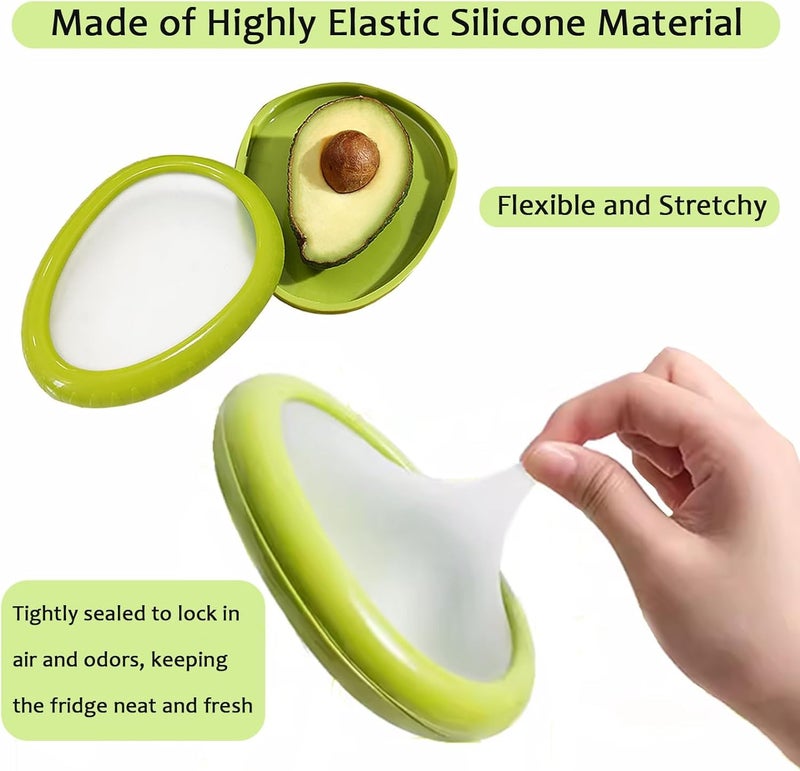 VIHM Fruit Storage Containers for Fridge Avocado Saver Fruit and Vegetable AntiOxidation Storage Box Set of 4 Reusable Refrigerator Storage Containers for Maintaining Freshness of Food - Image 4