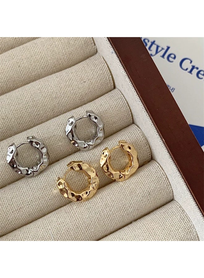 Goolsky أقراط هووب دائرية بسيطة للنساء - تصميم دائري صغير أنيق بأسلوب ريترو، أقراط هووب صغيرة بتصميم متدلي S925 فضة مقاومة للتأكسد، للارتداء اليومي في المكتب والمناسبات غير الرسمية. - Image 5