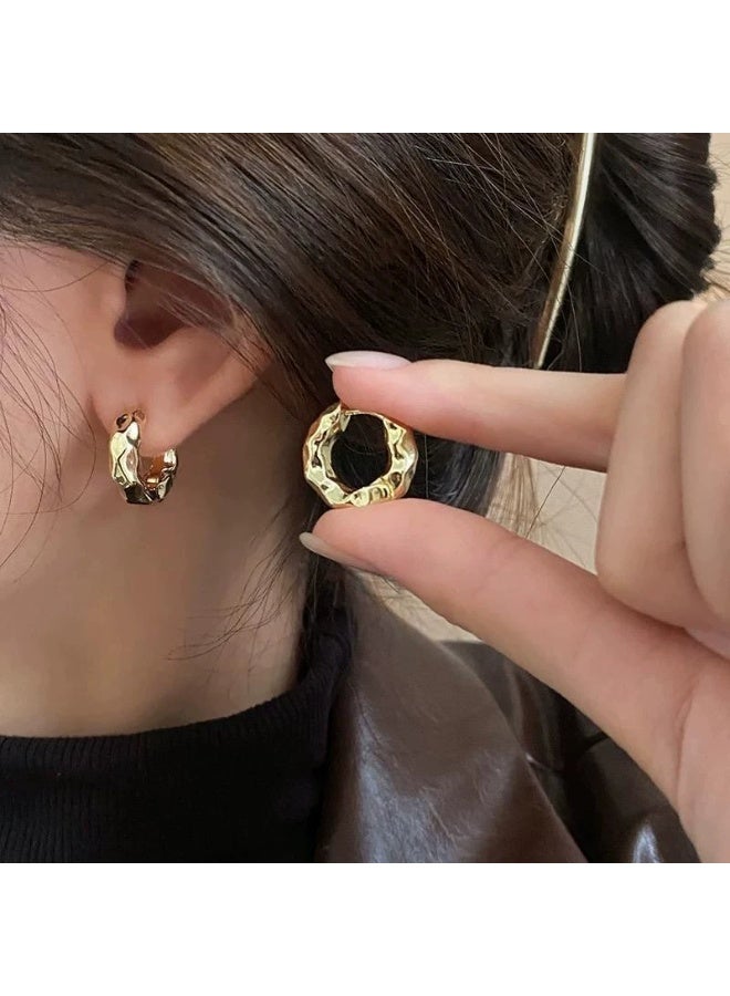 Goolsky أقراط هووب دائرية بسيطة للنساء - تصميم دائري صغير أنيق بأسلوب ريترو، أقراط هووب صغيرة بتصميم متدلي S925 فضة مقاومة للتأكسد، للارتداء اليومي في المكتب والمناسبات غير الرسمية. - Image 1