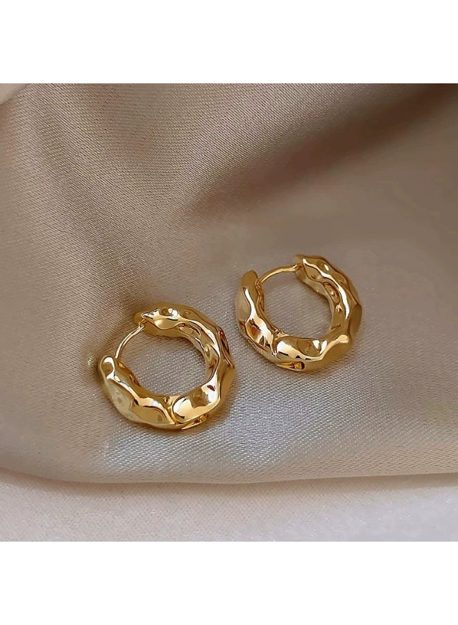 Goolsky أقراط هووب دائرية بسيطة للنساء - تصميم دائري صغير أنيق بأسلوب ريترو، أقراط هووب صغيرة بتصميم متدلي S925 فضة مقاومة للتأكسد، للارتداء اليومي في المكتب والمناسبات غير الرسمية. - Image 2