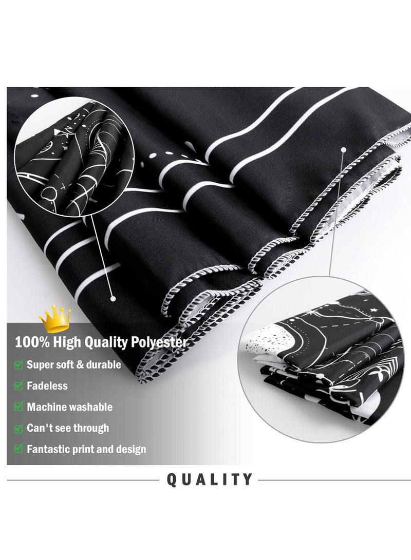 SYOSI Decorative Tapestry Sun and Moon Constellation Hanging Cloth Twelve Constellations Psychedelic Black and White Wall Hanging Tapestry Suitable for Home Bedroom Wall Room Decoration (95x73cm)  - Image 2