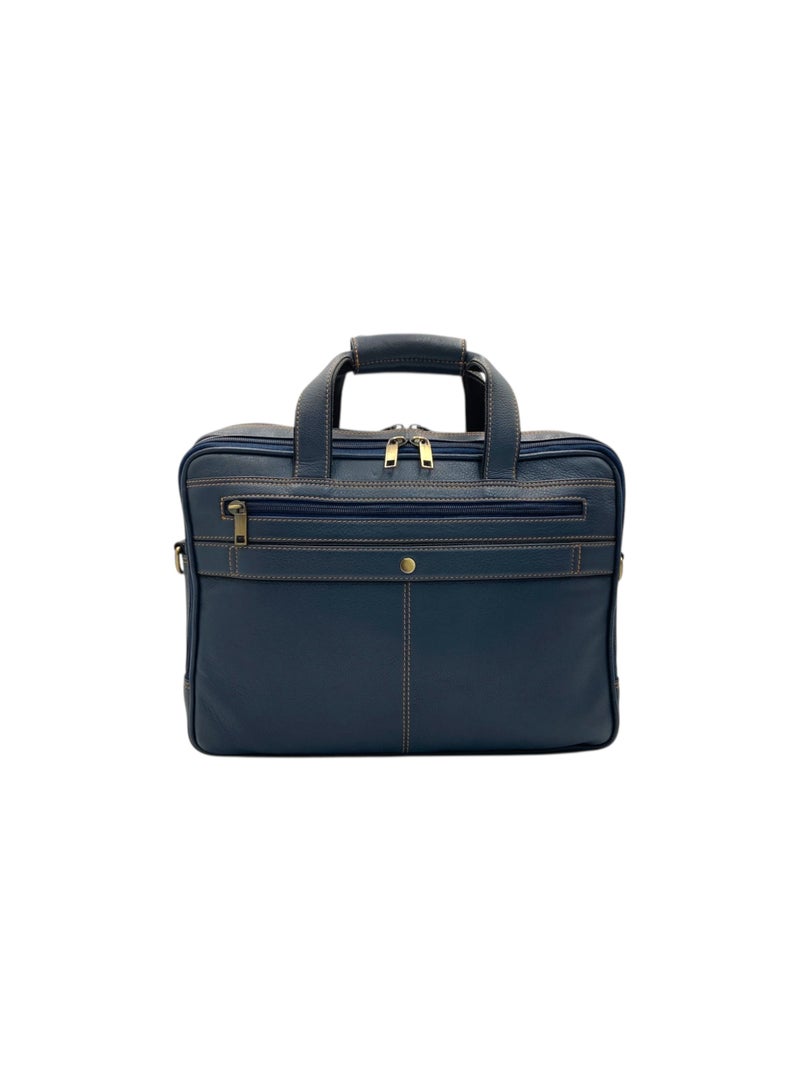 LAVERI LEATHER LAVERI Laptop Bag for Men - Leather Messenger Bag for Office - Fits up to 15 Inch Laptop - Shoulder Bag with Multiple Compartments - Executive Leather Bag for Work/Travel/Casual - 2881 - Image 4