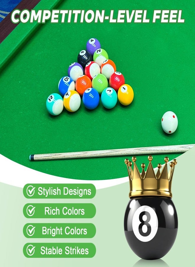 HMQQ Billiard Balls Set, Deluxe 2-1/4" Regulation Size Billiard Pool Balls for Replacement (16 Resin Balls) - Image 4