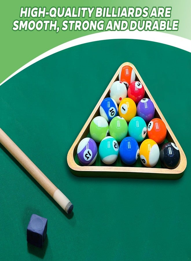 HMQQ Billiard Balls Set, Deluxe 2-1/4" Regulation Size Billiard Pool Balls for Replacement (16 Resin Balls) - Image 5