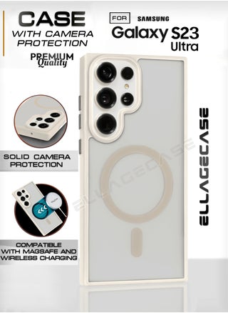White Stylish Case for Samsung Galaxy S23 Ultra, Solid Camera Protection, Shockproof, Enhanced Protection, Compatible with MagSafe and Wireless Charging - pzsku/Z28297BC92F24CD7D0504Z/45/1743698402/e435b89d-4f88-4d1e-a8df-1d56ff2a7a4f