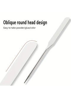 ORiTi Foundation Spatula Stainless Steel Makeup Spatula Picaso Makeup Spatula Korean Makeup Spatula with Leather Case  - Image 3