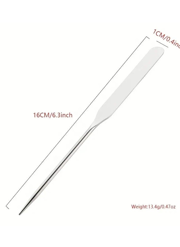 ORiTi - Foundation Spatula Stainless Steel Makeup Spatula Picaso Makeup Spatula Korean Makeup Spatula with Leather Case - Image 1