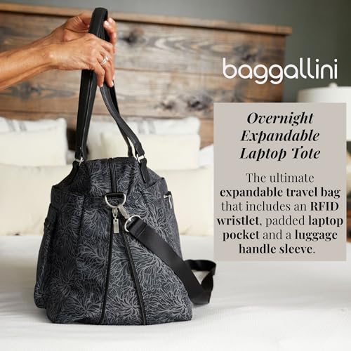 Baggallini Overnight Expandable Laptop Tote - 16.5"x13.5" Lightweight Weekender Carry-on Travel Bag for Women - Image 2