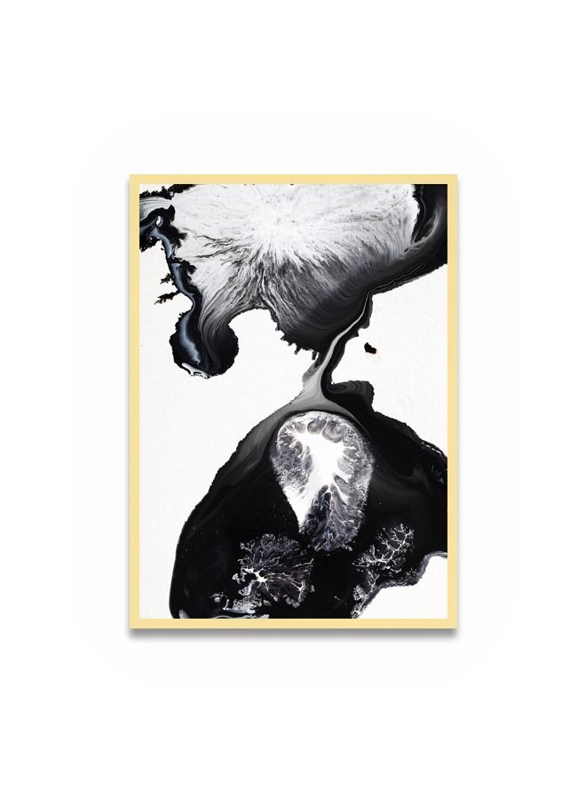 Marktna Canvas Wall Art for Wall Decoration Modern Design With a Hollow Golden Frame Size 120x80cm One Piece - Image 2