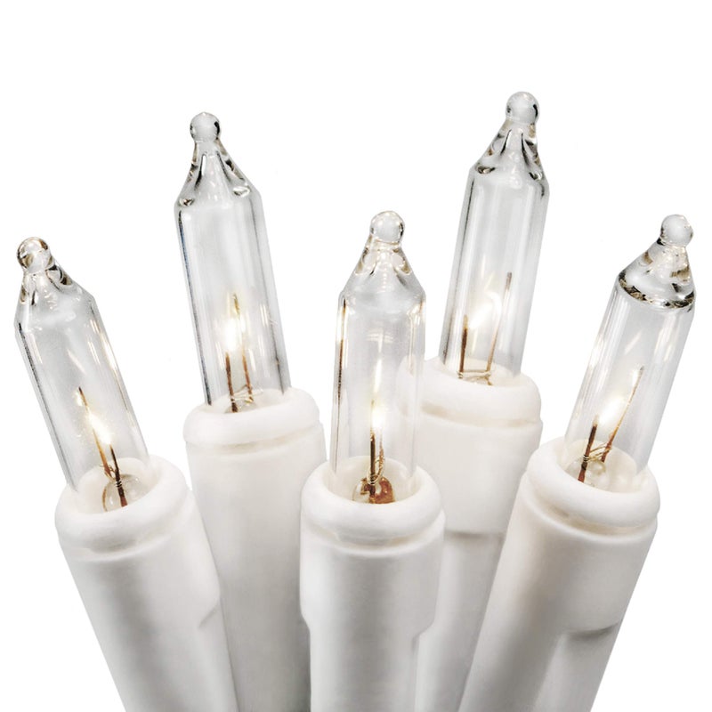 612 Vermont 612 فيرمونت أضواء عيد الميلاد الشفافة 35 عدداً على سلك أبيض معتمد من UL للاستخدام الداخلي فقط الطول الكلي 75 قدم الطول المضيء 61 قدم