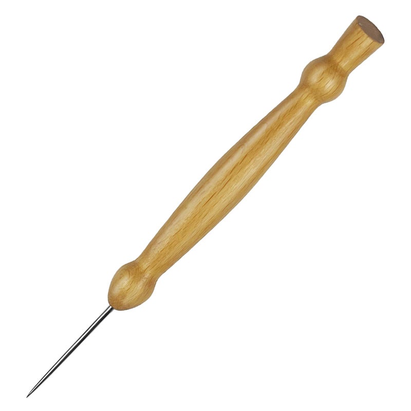 MCSDFN Multifunctional Sewing Awl Tool with Wooden Handle - Precision Stiletto Pressing Tool for Quilting, Leathercraft & Fabric Projects - Image 1