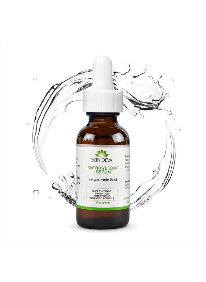 SKIN DEVA - 1 fl oz Matrixyl 3000 with Hyaluronic Acid Serum Peptides Serum For Face Hydration with Hyaluronic Acid Stimulates Collagen Repair Mechanisms Lightweight Anti Aging Moisturizer - Image 1