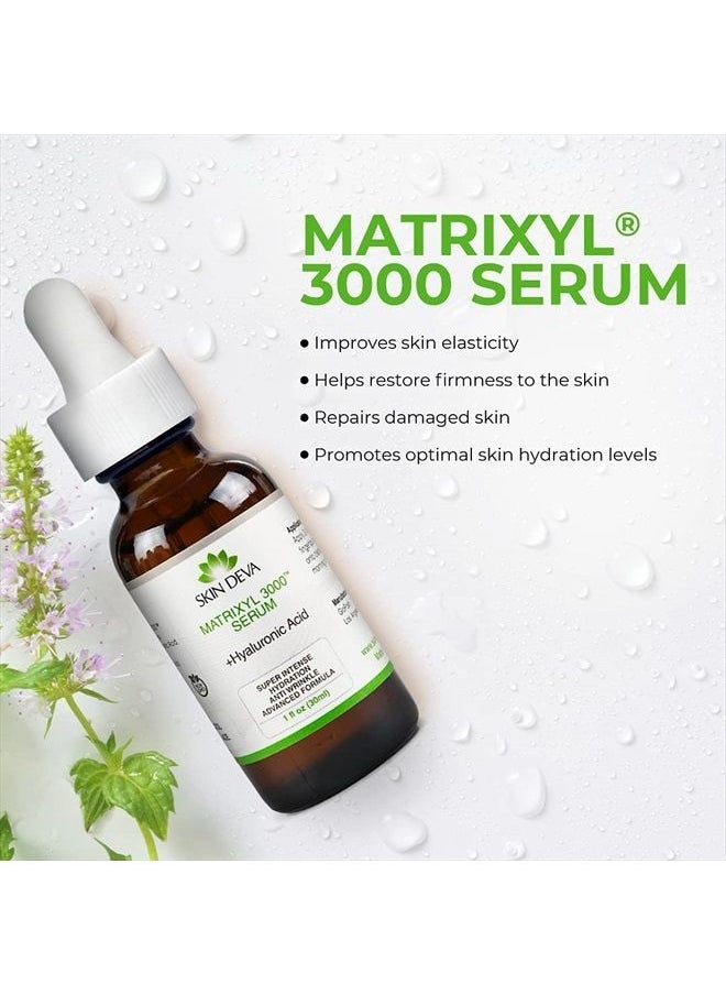 SKIN DEVA - 1 fl oz Matrixyl 3000 with Hyaluronic Acid Serum Peptides Serum For Face Hydration with Hyaluronic Acid Stimulates Collagen Repair Mechanisms Lightweight Anti Aging Moisturizer - Image 1