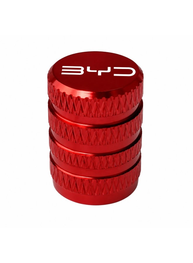 أغطية صمامات هواء إطارات السيارات (4 قطع) - ملحقات خارجية لسيارات BYD QIN Plus، وATTO 8، وSealion 5، وSong، وSeal 6 Plus، وجميع الموديلات الأخرى - Image 2