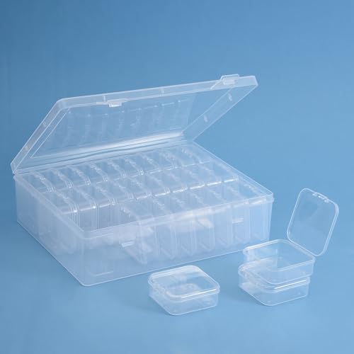 Prime Choice Primechoice Transparent Jewellery & Accessories Storage Box | 30 Box Multi-Compartment Organizer with Removable Grids | Plastic Organizer Box for Earrings, Beads, Craft & Small Items (Pack-2) - Image 1