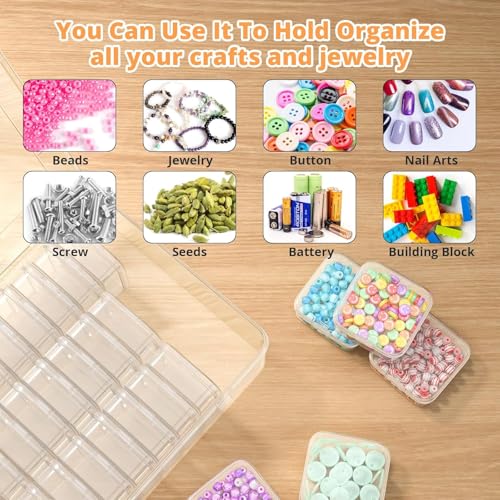 Prime Choice Primechoice Transparent Jewellery & Accessories Storage Box | 30 Box Multi-Compartment Organizer with Removable Grids | Plastic Organizer Box for Earrings, Beads, Craft & Small Items (Pack-2) - Image 5
