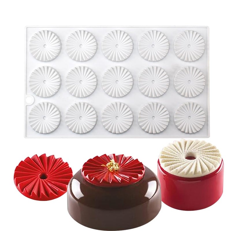 mostsom Round Silicone Mold Gear Shape Chocolate Decorating Mould DIY Cake Mousse Molds Baking Accessories Reusable Tools Round Gear A_1092 X672 X028 inch - Image 2