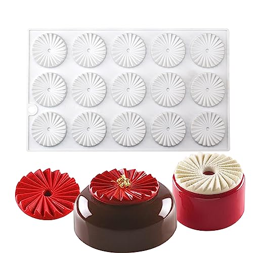 mostsom Round Silicone Mold Gear Shape Chocolate Decorating Mould DIY Cake Mousse Molds Baking Accessories Reusable Tools Round Gear A_1092 X672 X028 inch - Image 1