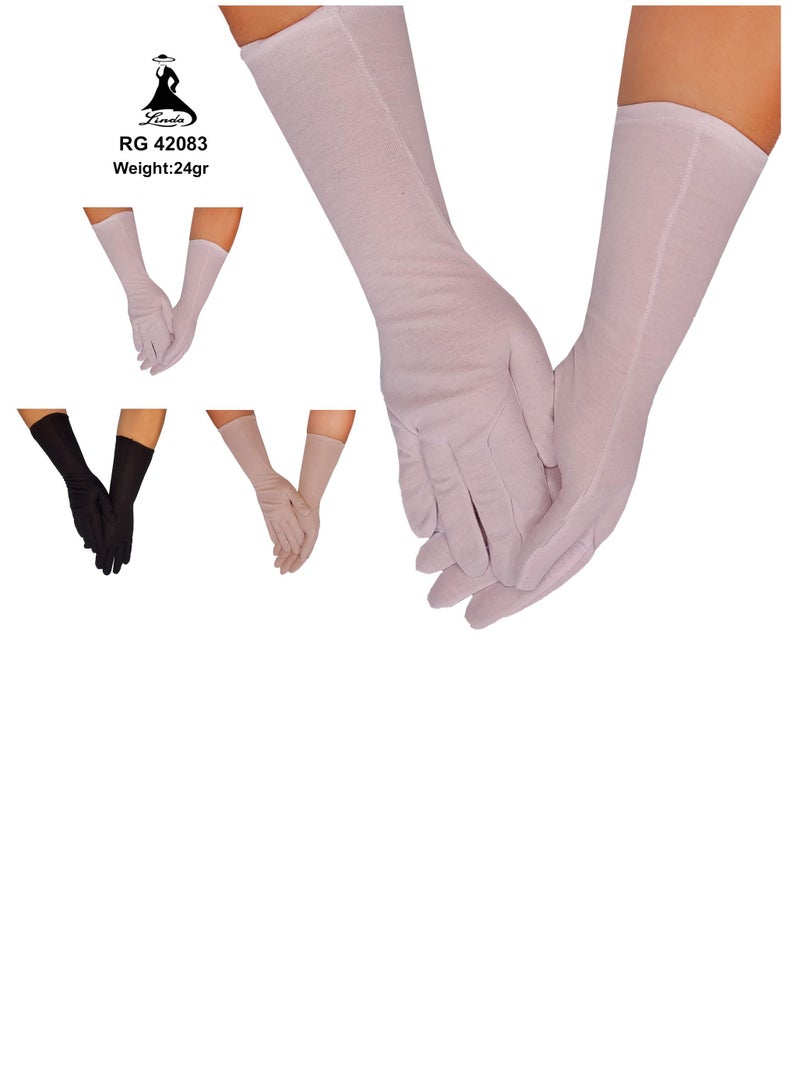 Linda Pack of 03 Linda Women Girls Ladies Indoor and Outdoor Multi Use Multi color Gloves  - Image 1