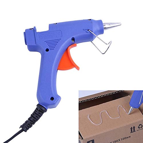 Fadman FADMAN NEW BLUE MINI 20W 20 WATT HOT MELT GLUE GUN ON OFF SWITCH INDICATOR WITH 10 ADHESIVE TRANSPARENT HOT GLUE STICKS  - Image 5