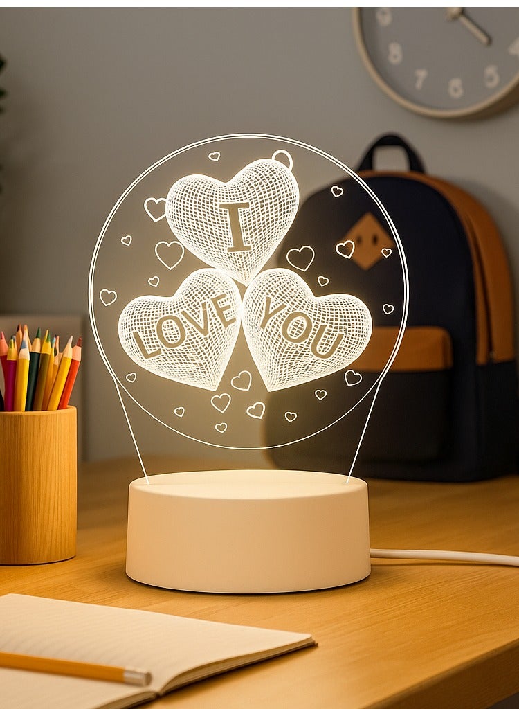 Bluejw 3D Optical Illusion LED Table Desk Lamp 3 Color Changeable Led Night Light Home Party Decoration For Birthday Gift Xmas Festival Toy Gift - Image 1