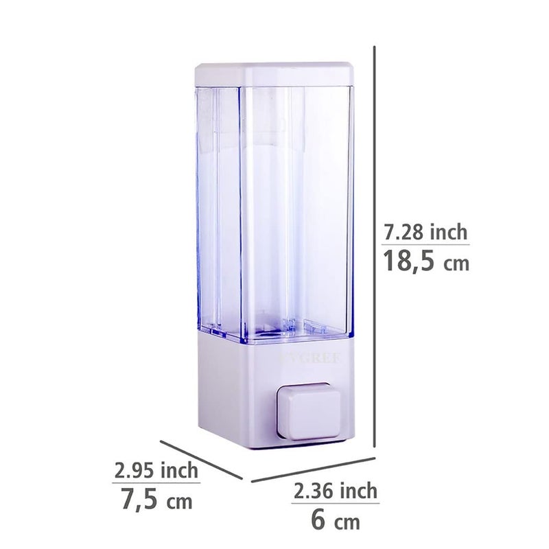 EVGREF ® ABS Plastic Liquid Handwash Soap Dispenser for Bathroom Kitchen 350 Ml (White) (Pack of 1) - Image 5