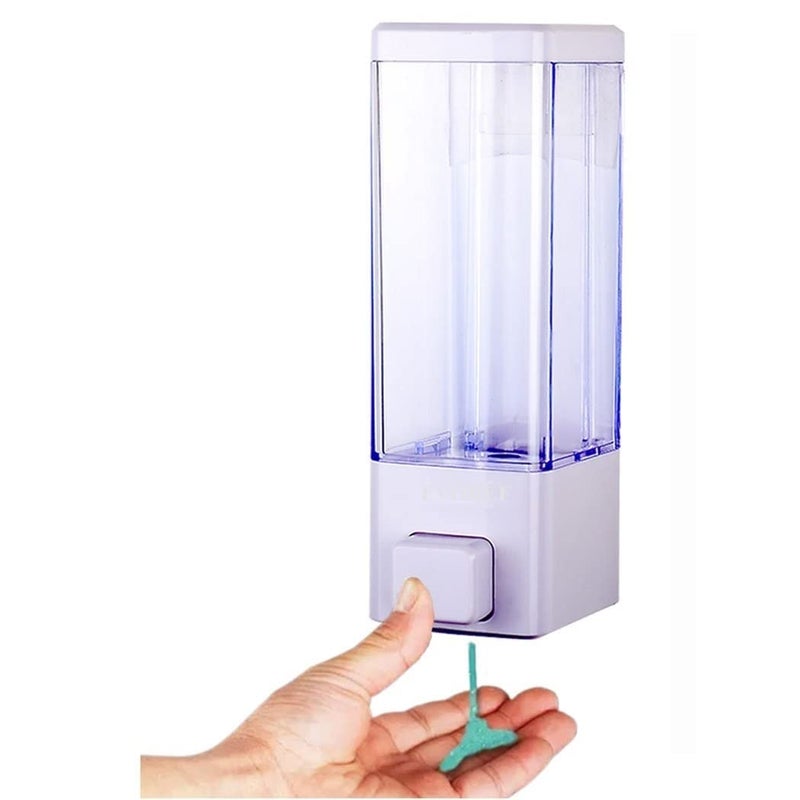 EVGREF ® ABS Plastic Liquid Handwash Soap Dispenser for Bathroom Kitchen 350 Ml (White) (Pack of 1) - Image 4