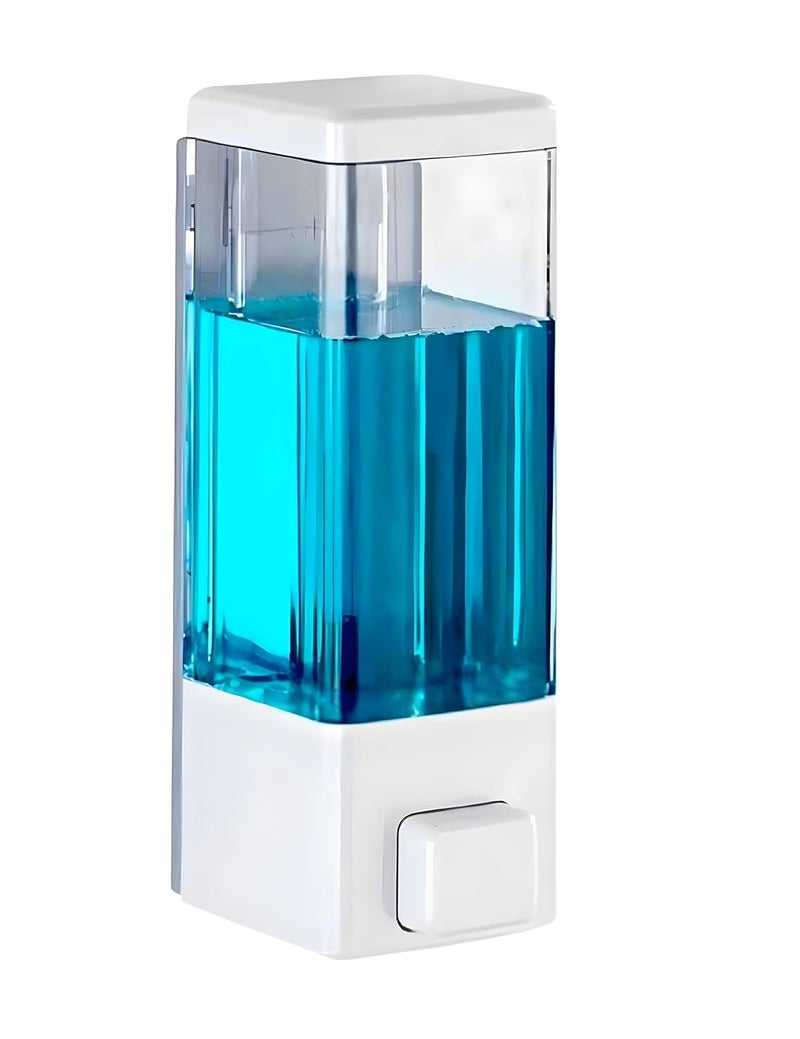 EVGREF ® ABS Plastic Liquid Handwash Soap Dispenser for Bathroom Kitchen 350 Ml (White) (Pack of 1) - Image 1