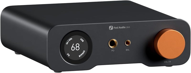 Fosi Audio ZH3 مضخم أولي HiFi متوازن بالكامل، مضخم سماعات DAC مع AKM4493SEQ XMOS XU316 PCM 768kHz لمكبر الصوت، مدخل USB/بصري/COAX/RCA/12V Trigger، خرج XLR/RCA/4.4mm/6.35mm - Image 1